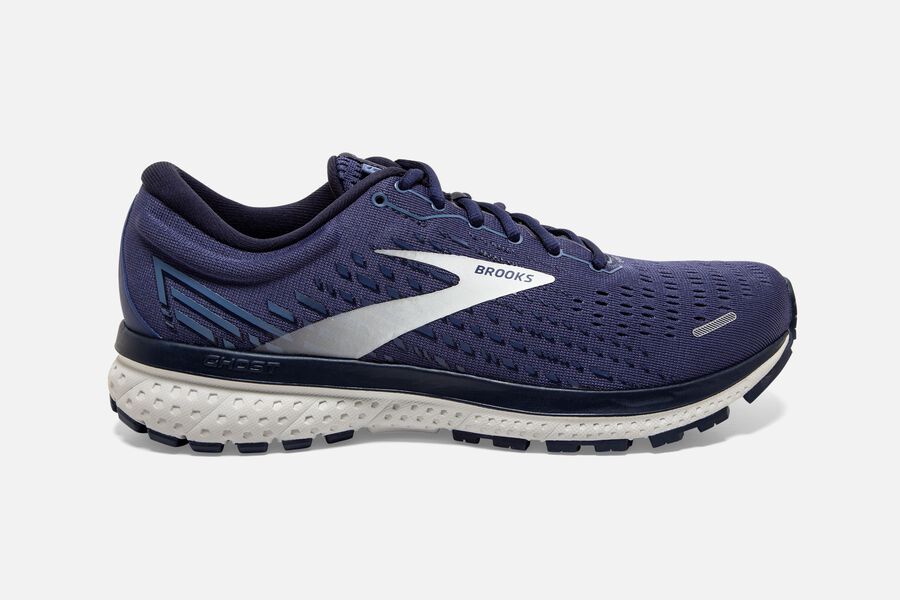 Brooks Men's Ghost 13 Road Running Shoes Grey/Navy ZTIX-51798